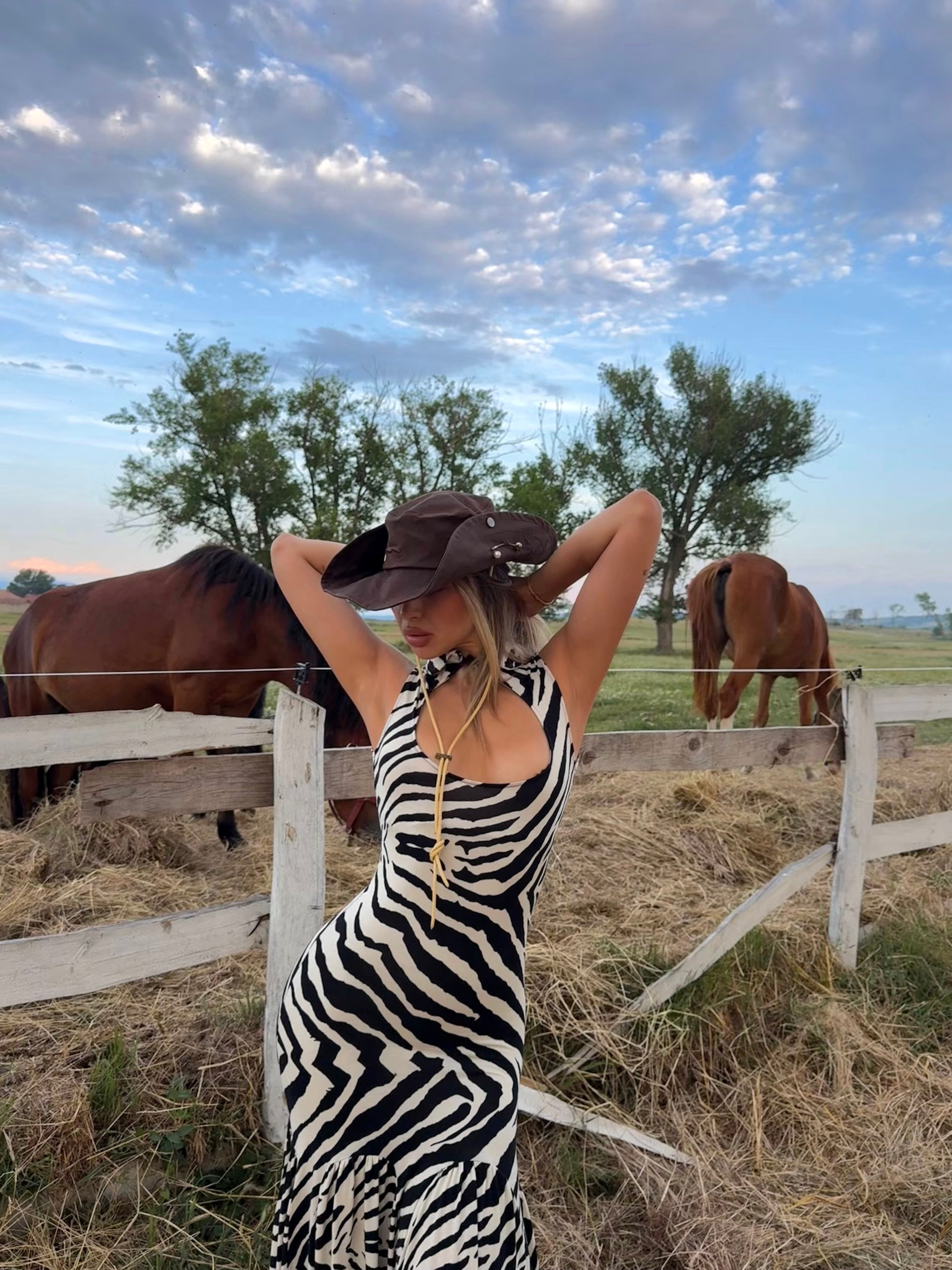 ZEBRA MAXI DRESS