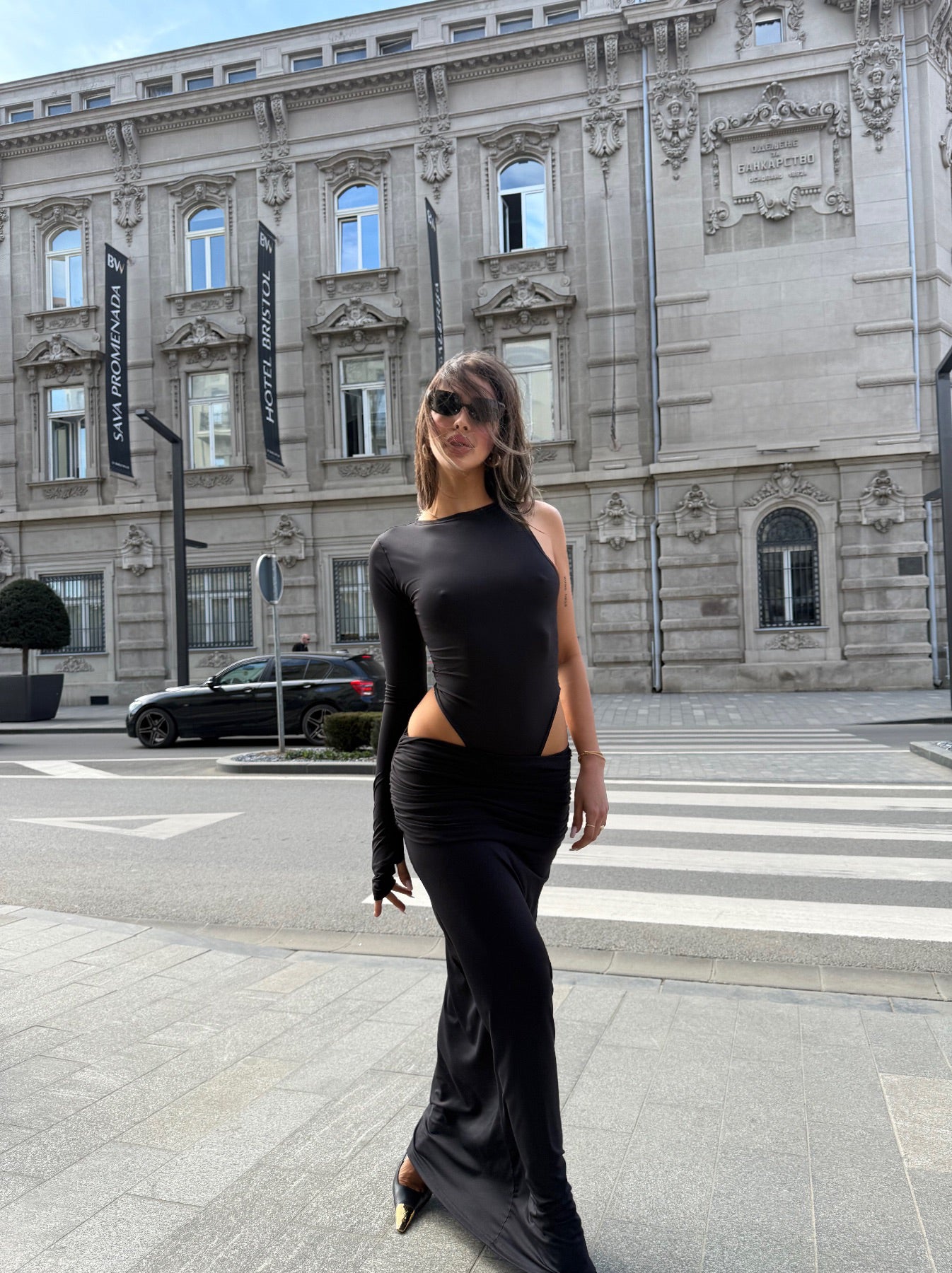 SMLLE BODY SET WITH A MAXI SKIRT