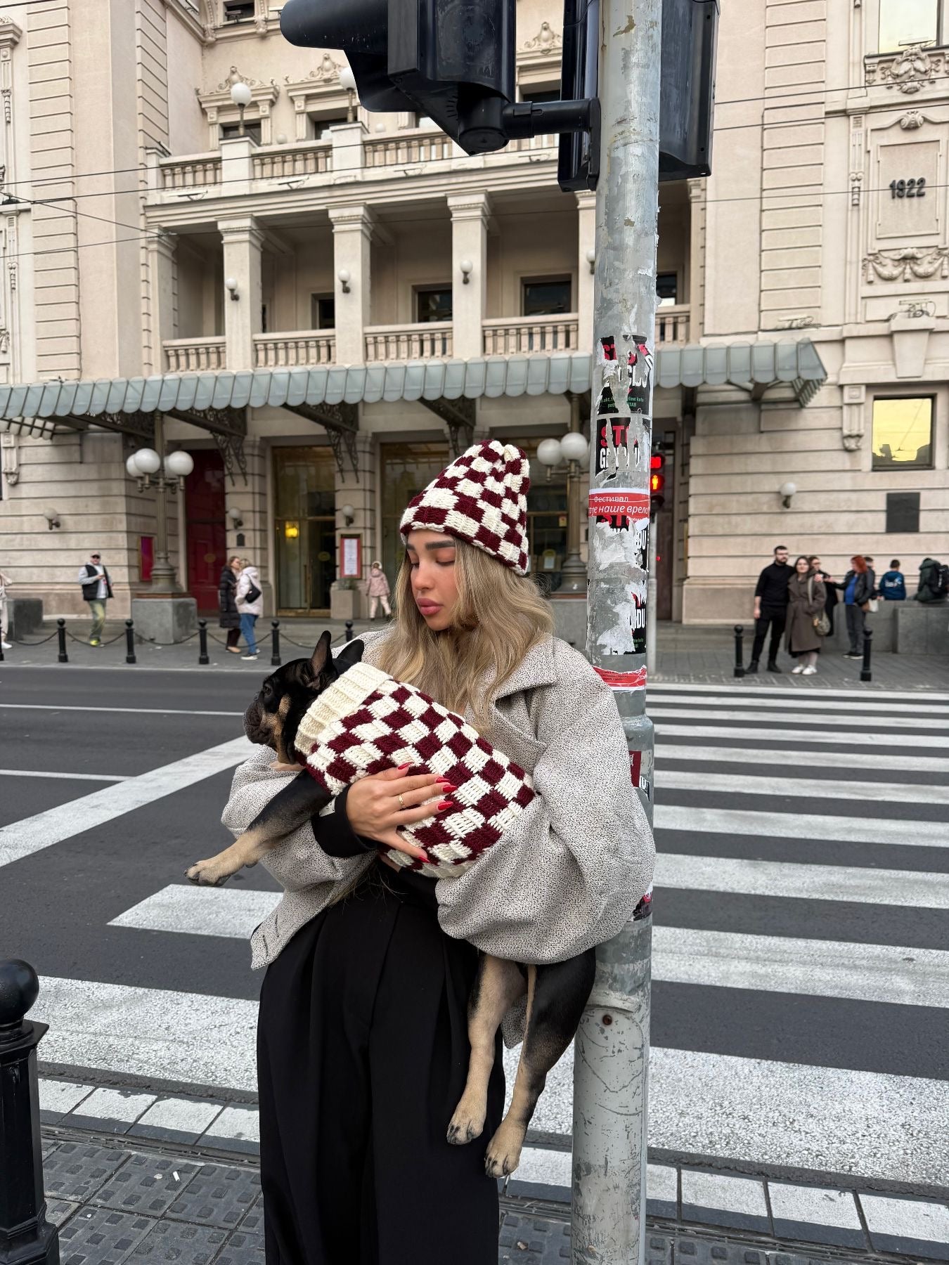 DOG BURGUNDY SWEATER