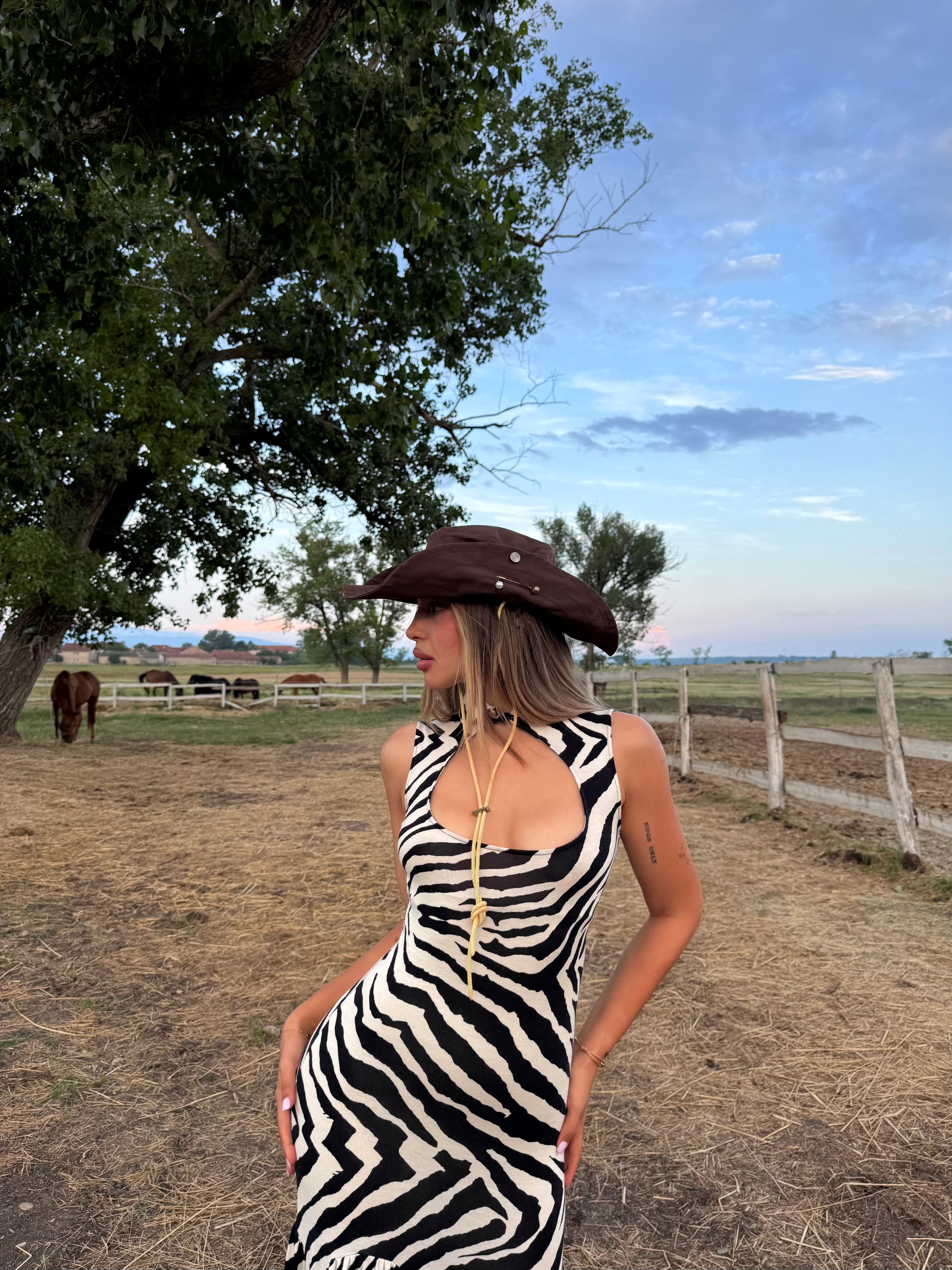 ZEBRA MAXI DRESS