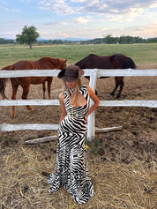 ZEBRA MAXI DRESS