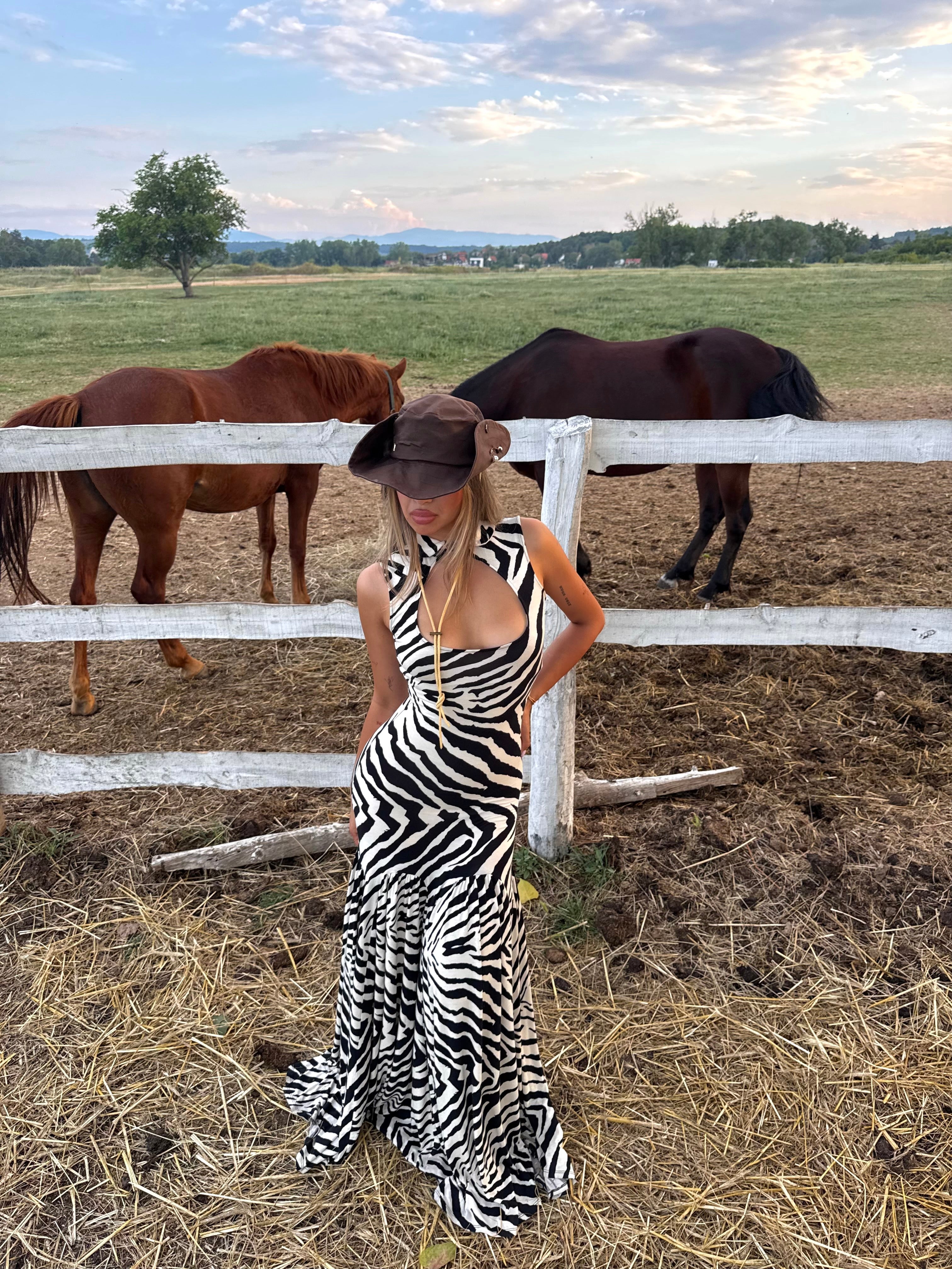 ZEBRA MAXI DRESS