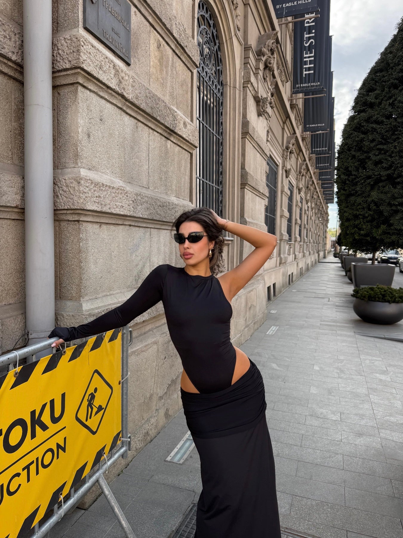 SMLLE BODY SET WITH A MAXI SKIRT