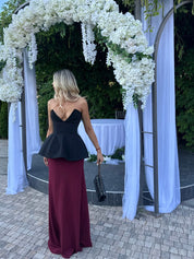 V-SHAPED CORSET SKIRT SET
