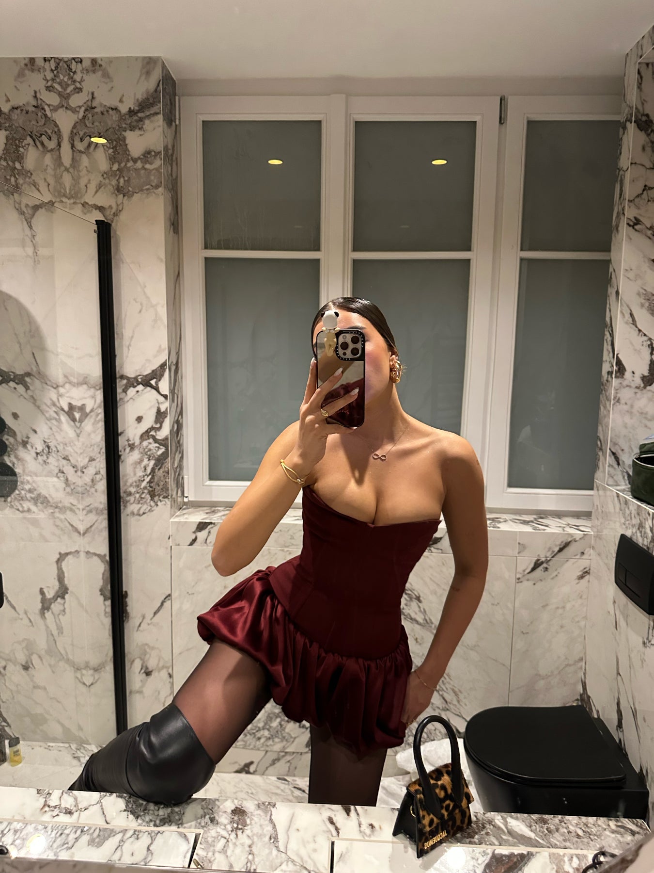 CORSET PUFFY MINI DRESS
